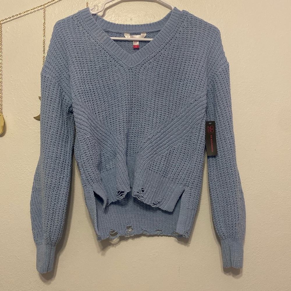 “no boundaries” sweater